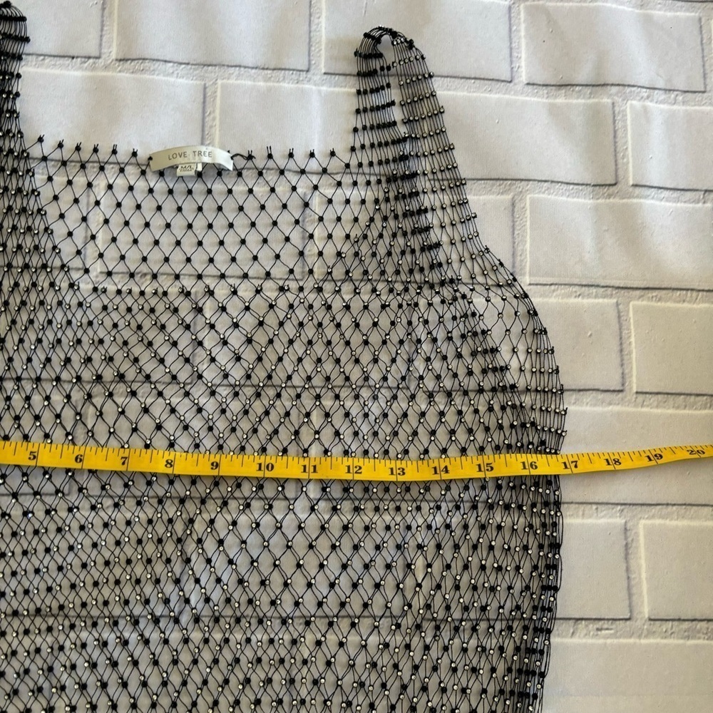 Love Tree Mesh Rhinestone tank Size M/L - Picture 10 of 12